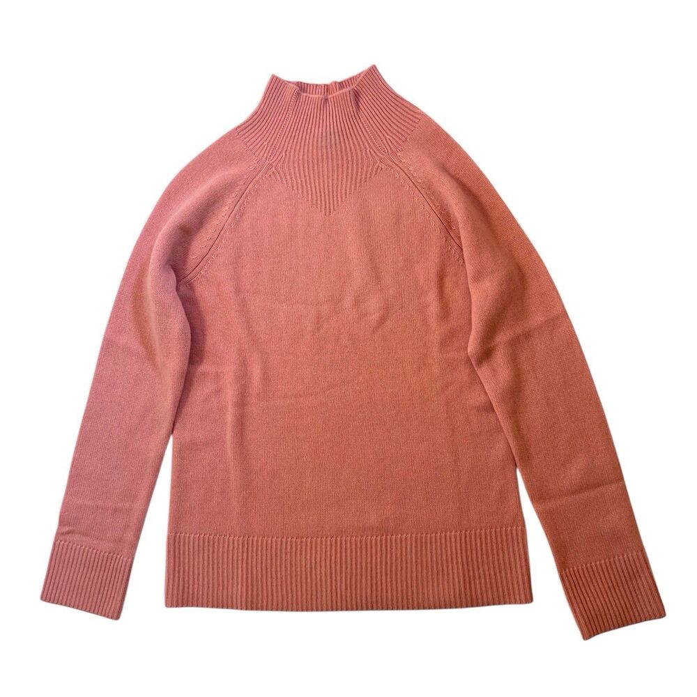 Magaschoni 100% Cashmere Mock Neck Sweater Women’s Large Pink NWT